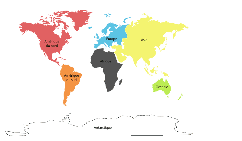 Les Continents Et Oceans De La Terre Les Continents Et Oceans De La Terre